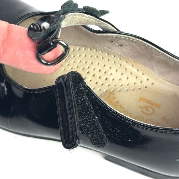 Spring Flowers By Gallucci Italy Black Mary Jane Patent Leather Shoes sz 25 US 8 - Picture 9 of 12